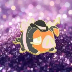 Gentleman Lechonk Enamel Pin – Adorable and Classy Pokémon Collectible!